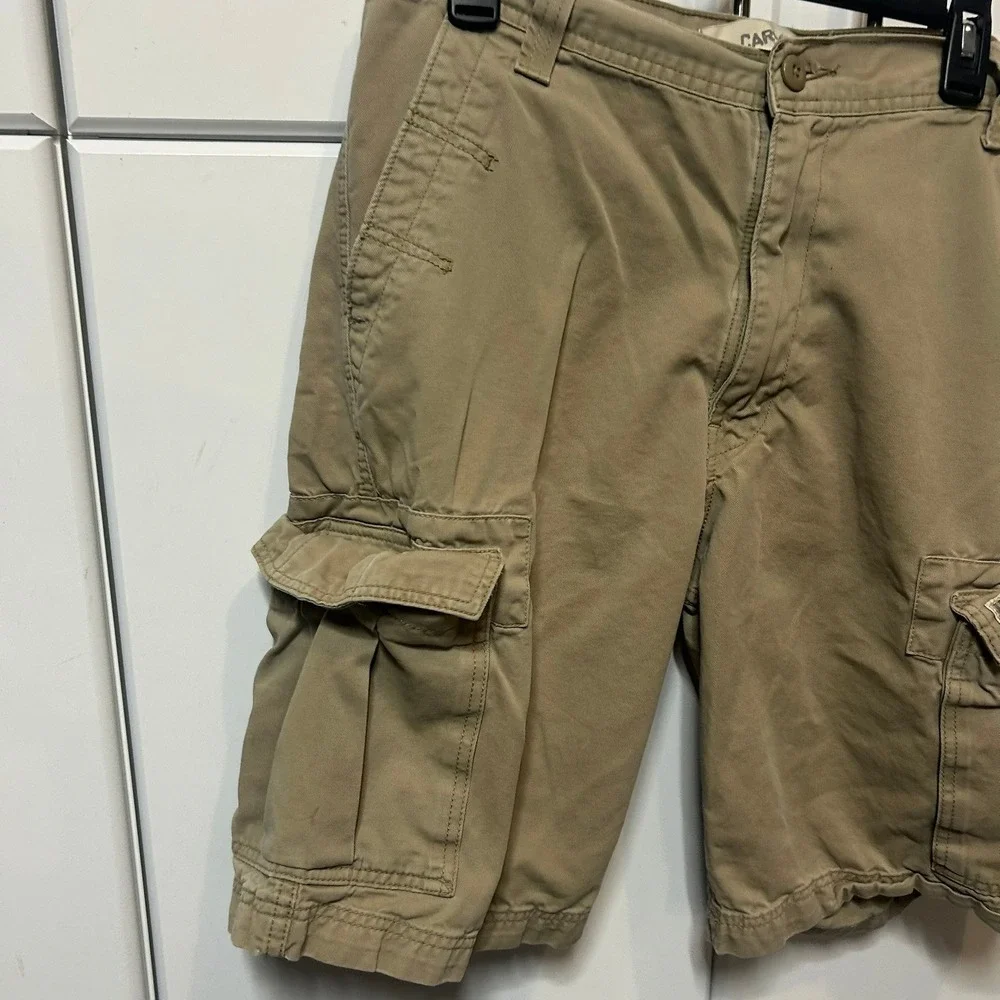 Levis Mens Cargo Shorts Tan Khaki Cotton Utility Workwear W34 Casual Summer
